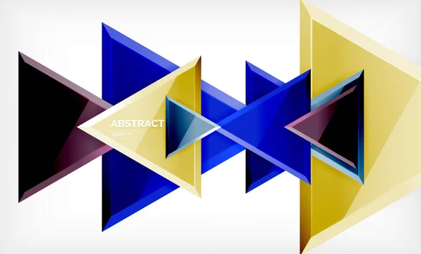 Геометричний фон композиції літаючих трикутників — стоковий вектор
