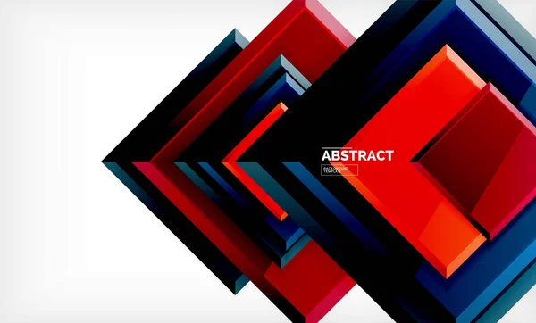 Vierkant abstracte achtergrond, glanzend geometrisch ontwerp — Stockvector