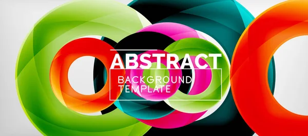 Vector rings abstract background — Stock Vector