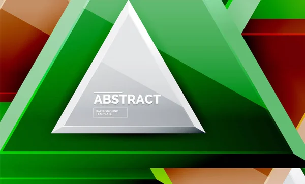 Diseño triangular de fondo de polietileno bajo, triángulos multicolores — Archivo Imágenes Vectoriales