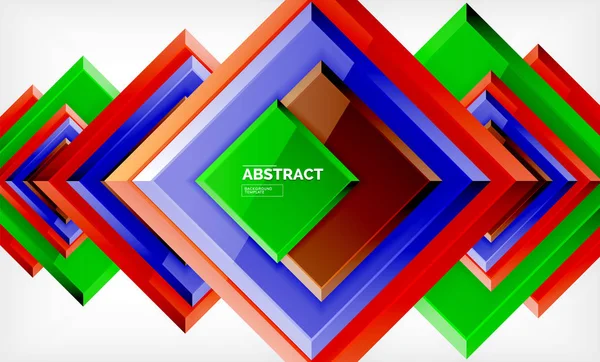 Fond abstrait géométrique, design carré moderne — Image vectorielle