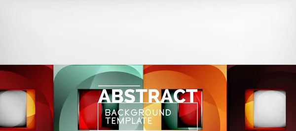Arrière-plan avec composition de carrés de couleur, design abstrait géométrique moderne pour affiche, couverture, marque ou bannière — Image vectorielle