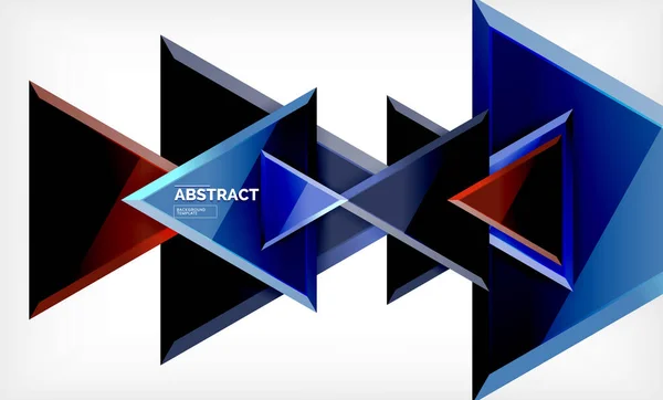 Tech formes géométriques 3D futuristes, fond abstrait minimal — Image vectorielle