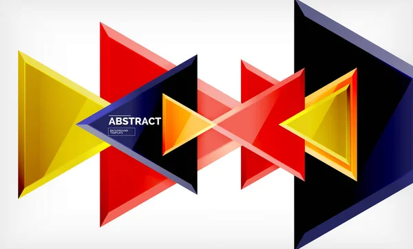 Terbang segitiga komposisi latar belakang geometris - Stok Vektor