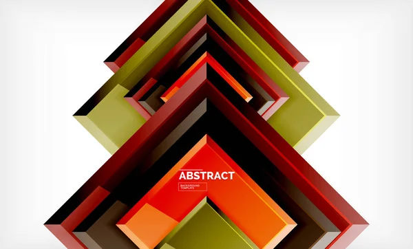 Fundo abstrato quadrado, design geométrico brilhante — Vetor de Stock