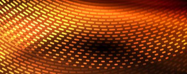 Işık parçacıkları karanlık neon uzayda parlayan, magic kızdırma parlak arka plan