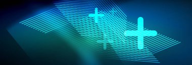 Neon parlayan techno hatları, yüksek teknoloji fütüristik arka plan şablonu çizgilerle