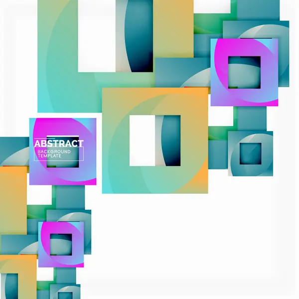 Quadrados abstratos de fundo, modelo mínimo geométrico — Vetor de Stock