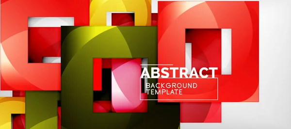 Abstrakte Quadrate geometrischer Hintergrund kann im Cover-Design, Buchdesign, Website-Hintergrund verwendet werden — Stockvektor