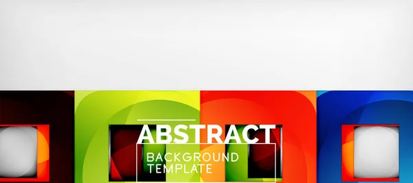 Abstrakter geometrischer Hintergrund. Hochglanz-quadratische Formenkomposition auf grauer, minimalistischer Stilvorlage mit Kopierraum — Stockvektor