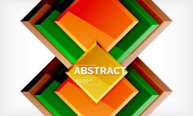 Geometrik arka plan, modern kare tasarım