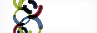 Kontur daireler kompozisyon vektör anahatları