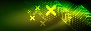 Parlak neon ışıkları arka plan, tekno tasarım, projeniz için modern duvar kağıdı