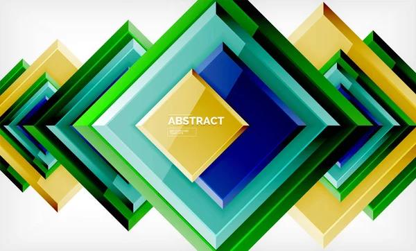 Geometriska abstrakt bakgrund, moderna fyrkantiga design — Stock vektor