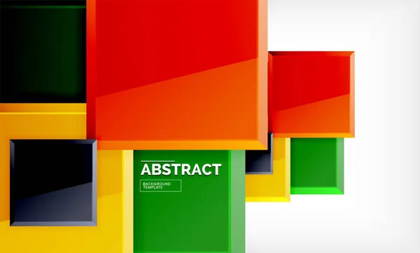 Vierkant abstracte achtergrond, glanzend geometrisch ontwerp — Stockvector