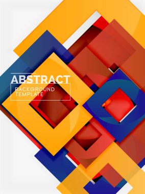 Arka plan soyut kareler, geometrik en az şablonu