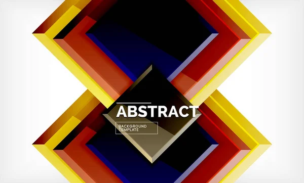 Geometrisch abstracte achtergrond, moderne vierkante ontwerp — Stockvector