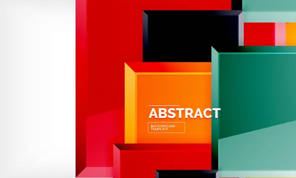 Vierkant abstracte achtergrond, glanzend geometrisch ontwerp — Stockvector