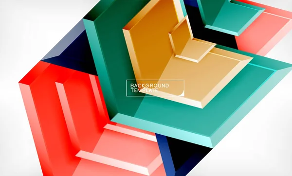 Fundo de setas brilhante brilhante, design geométrico moderno limpo, composição futurista — Vetor de Stock