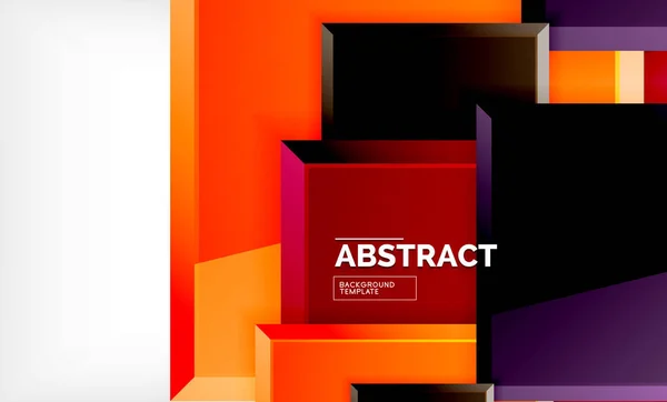 Fond carré abstrait, design géométrique brillant — Image vectorielle