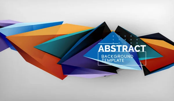 Abstrakta färg trianglar geometrisk bakgrund. Mosaic triangulära låg poly stil — Stock vektor