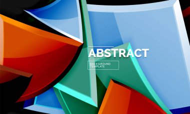 Kare ve üçgen geometrik arka plan