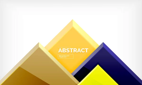 Geometrischer abstrakter Hintergrund, modernes quadratisches Design — Stockvektor