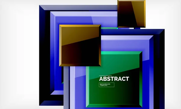 Fondo abstracto geométrico, diseño cuadrado moderno — Archivo Imágenes Vectoriales