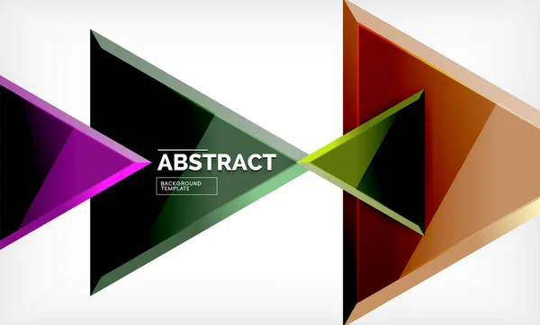 Ontwerp van de achtergrond van driehoekige laag poly, veelkleurige driehoeken — Stockvector