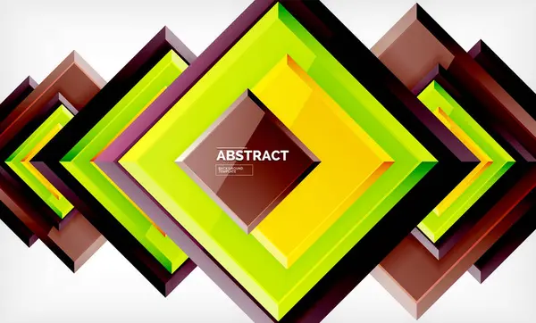 Geometriska abstrakt bakgrund, moderna fyrkantiga design — Stock vektor