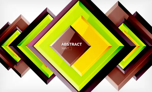 Geometrischer abstrakter Hintergrund, modernes quadratisches Design — Stockvektor