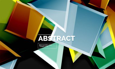 Kare ve üçgen geometrik arka plan