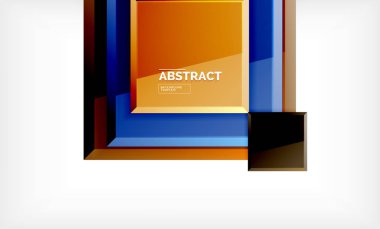 Geometrik arka plan, modern kare tasarım