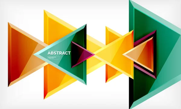 Tech futuristische geometrische 3D-vormen, minimale abstract achtergrond — Stockvector