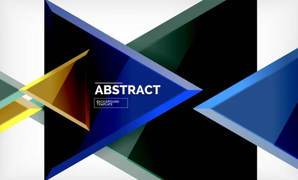 Tech futuristische geometrische 3D-vormen, minimale abstract achtergrond — Stockvector