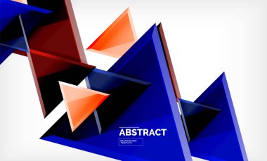Uçan üçgen compostion geometrik arka plan