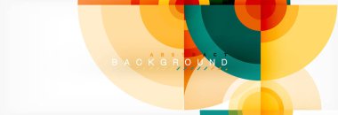 Geometrik arka plan uçan daireler