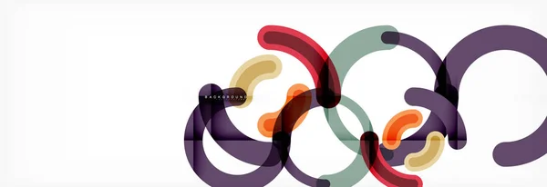 Cercles de conception de ligne fond abstrait — Image vectorielle
