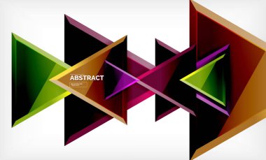 Üçgen düşük Poli arka plan tasarımı, çok renkli üçgenler