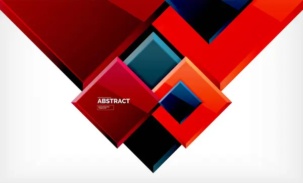 Fondo abstracto cuadrado, diseño geométrico brillante — Vector de stock