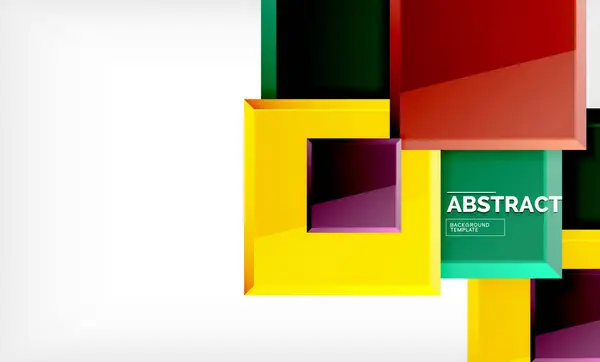 Fond abstrait géométrique, design carré moderne — Image vectorielle