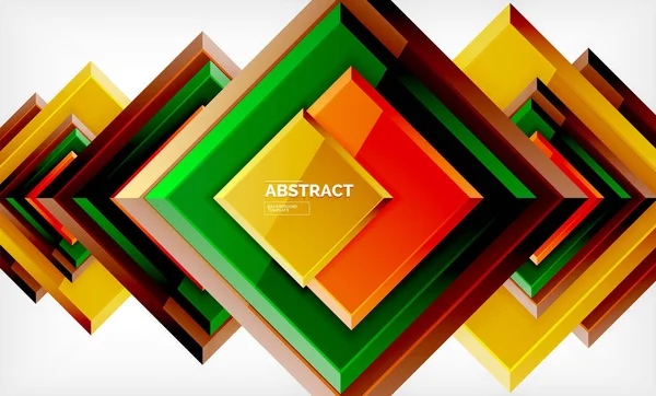 Geometrisch abstracte achtergrond, moderne vierkante ontwerp — Stockvector