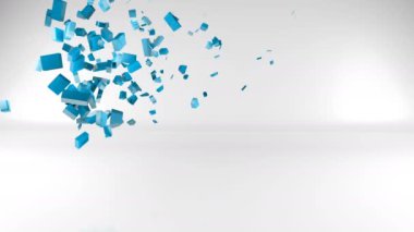 Küre soyut 4k animasyon hareketli grafikler, boşaltmak, ışık studio düşük Poli adet dönüşümü yapılan renk küre ile video geometrik 3d arka plan