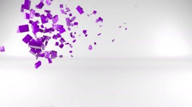 Küre soyut 4k animasyon hareketli grafikler, boşaltmak, ışık studio düşük Poli adet dönüşümü yapılan renk küre ile video geometrik 3d arka plan