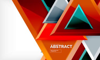 Üçgen düşük Poli arka plan tasarımı, çok renkli üçgenler