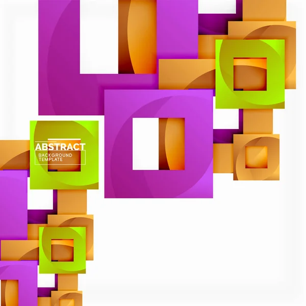 Composição quadrada de cor com texto. Fundo geométrico abstracto — Vetor de Stock