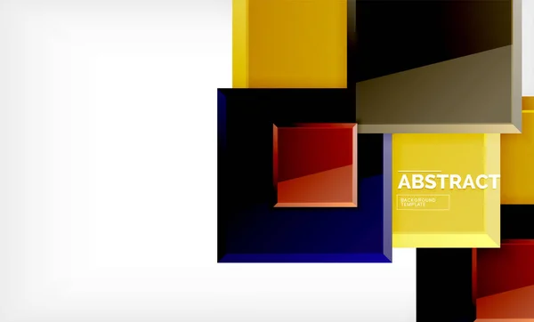 Geometrisch abstracte achtergrond, moderne vierkante ontwerp — Stockvector