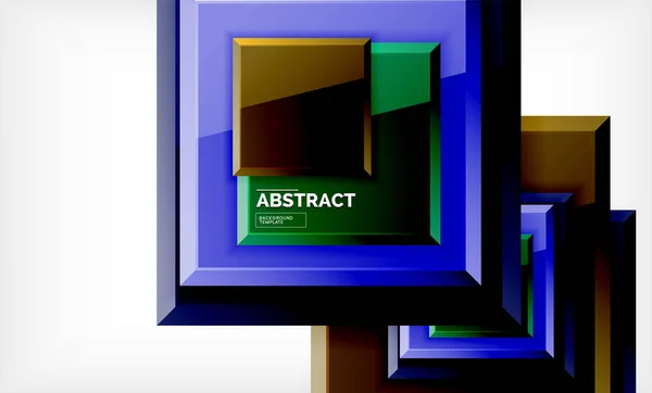 Geometrisch abstracte achtergrond, moderne vierkante ontwerp — Stockvector