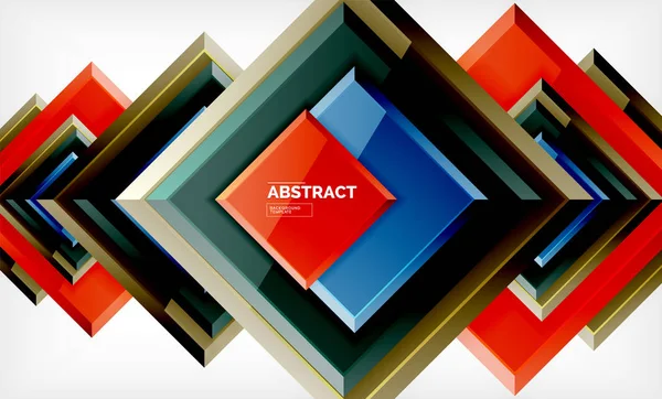 Геометричний абстрактний фон, сучасний квадратний дизайн — стоковий вектор