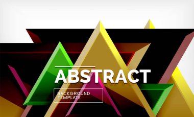 Uçan üçgen compostion geometrik arka plan